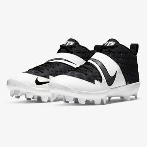 Nike Black and White Athletic Shoes with Velcro Strap